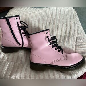 Dr. Martens Pink Combat Boots